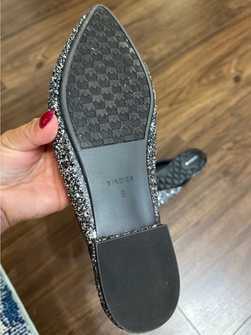 Birdies Pointed Toe Embellished Mules, Sz 9 - Picture 4 of 6